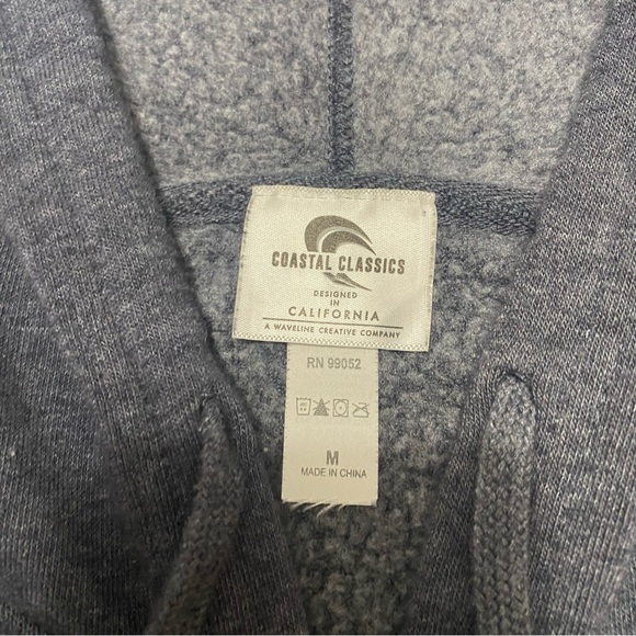 Coastal Classics Full Zip Hoodie Mens M Belmar N.J  Eastern Lines Surf Shop - Picture 4 of 9